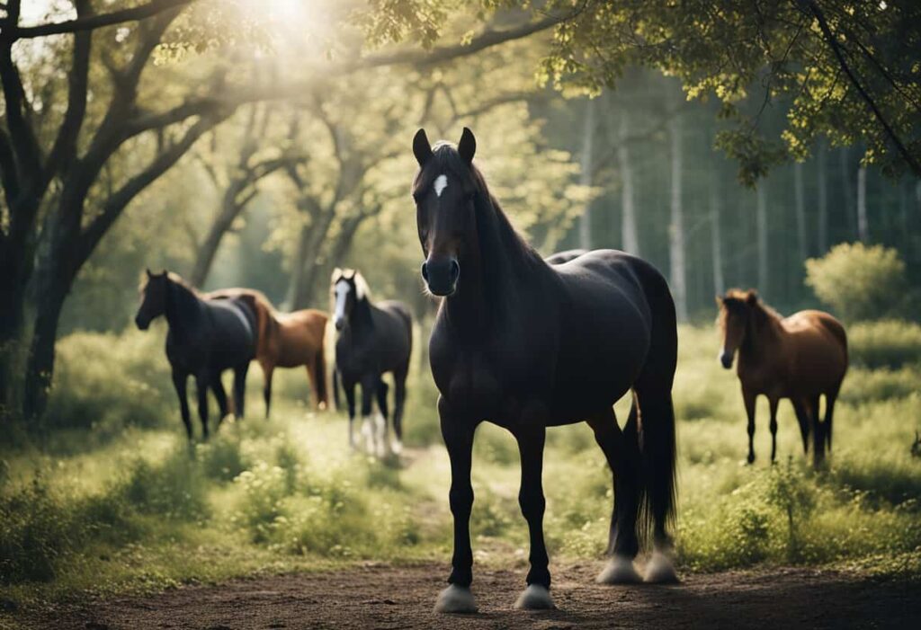 Trees safe for horses make great turnout locations