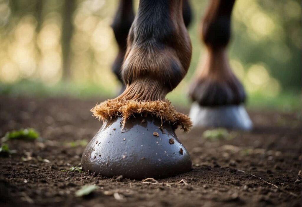 Close up of a horses hoof image