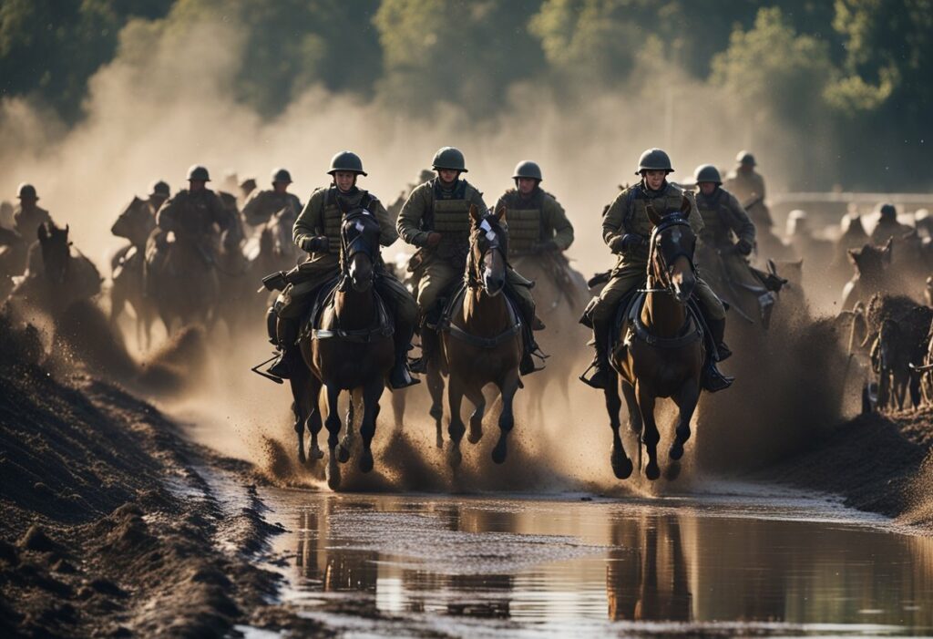 war horses riding into battle
